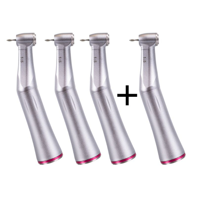 Coxo/YSDENT Winkelstück rot 1:5 mit Licht & Spray